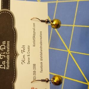 Gold Tone Silent Bell 0.25" Earrings